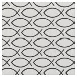 Ichthys Christian Symbol Pattern Fabric