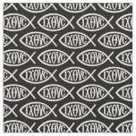 Ichthys Christian Symbol Pattern Fabric