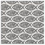 Ichthys Christian Symbol Pattern Fabric