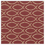 Ichthys Christian Symbol Pattern Fabric