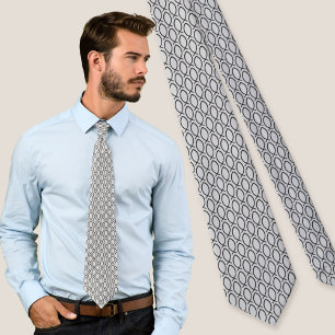 Ichthys Christian Symbol Pattern Neck Tie
