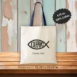 Ichthys Christian Symbol Tote Bag