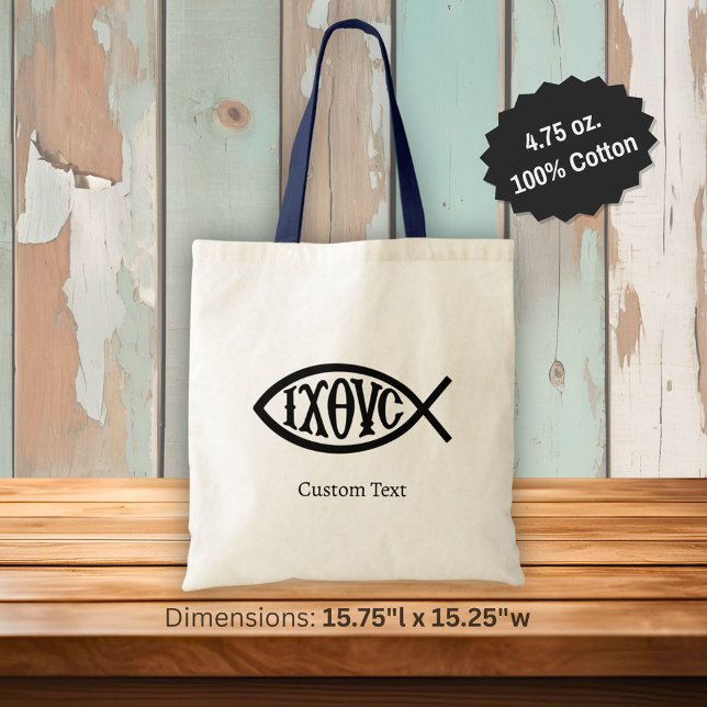 Ichthys Christian Symbol Tote Bag (Creator Uploaded)