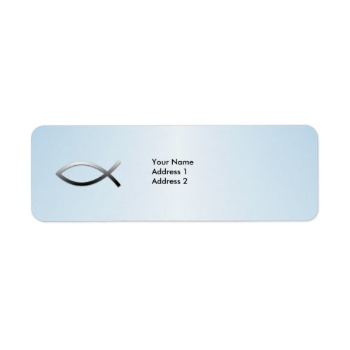 Ichthys Jesus Fish Christian Symbol Label