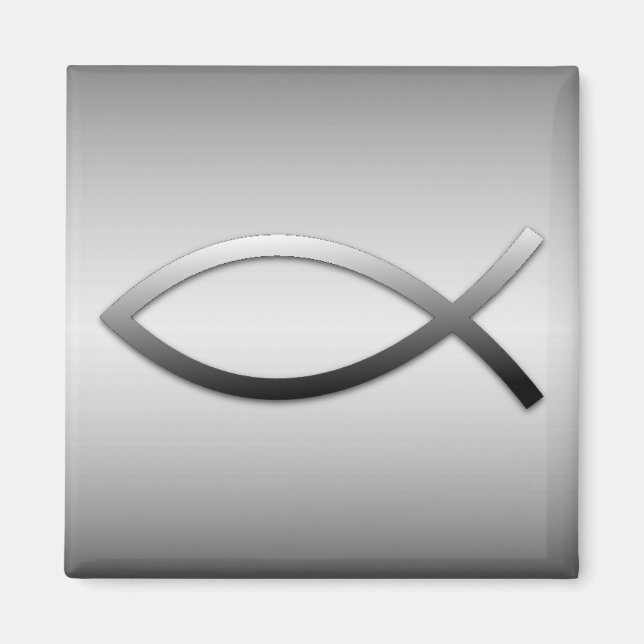 Ichthys Jesus Fish Christian Symbol Magnet (Front)