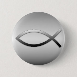 Ichthys Jesus Fish Christian Symbol Pinback Button