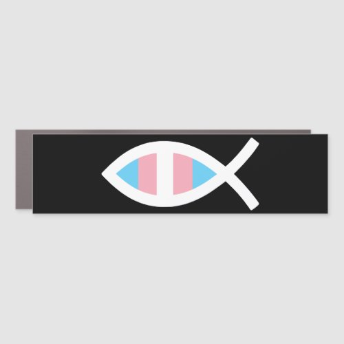 Ichthys Jesus Fish LGBTQ Transgender Christian Car Magnet