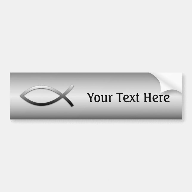 Ichthys Jesus Fish Personalized Custom Bumper Sticker (Front)