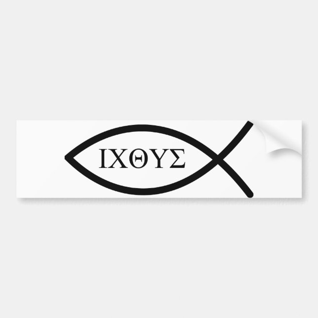 Ichthys (symbol) bumper sticker (Front)