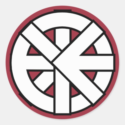 Ichthys Wheel Symbol Classic Round Sticker