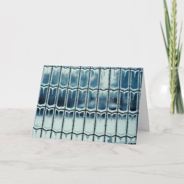 Icicle Display Photo Xmas Holiday Christmas Card (Front)