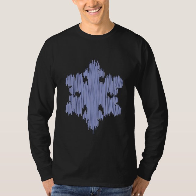 Icicle Snowflake - Men's Long Sleeve (black) T-Shirt (Front)
