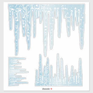 Icicle winter ice sticker