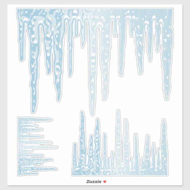 Icicle winter ice sticker (Sheet)