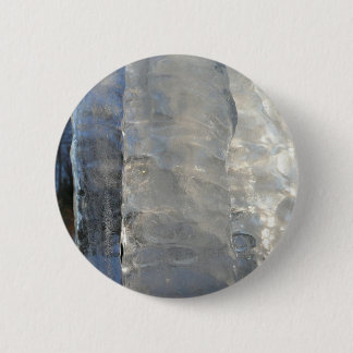 Icicles Abstract Blue Winter Photography Button
