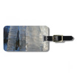 Icicles Abstract Blue Winter Photography Luggage Tag