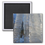 Icicles Abstract Blue Winter Photography Magnet