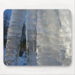 Icicles Abstract Blue Winter Photography Mouse Pad