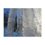Icicles Abstract Blue Winter Photography Postcard