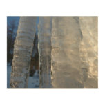 Icicles Abstract Blue Winter Photography Wood Wall Art