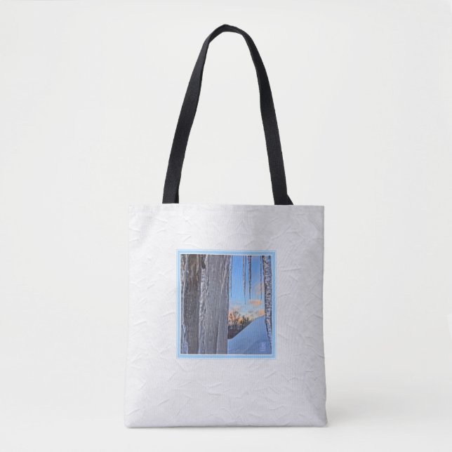 Icicles at Sunrise Shoulder Tote Bag (Front)