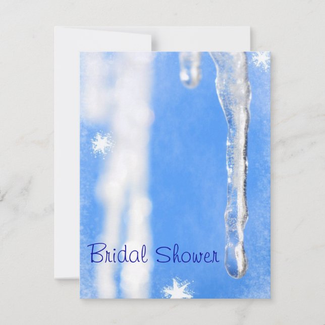 Icicles Custom Bridal Shower Invitation (Front)