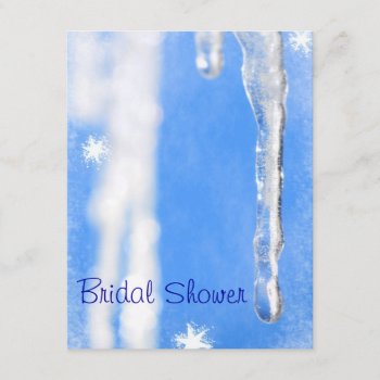 Icicles Custom Bridal Shower Invitation by ArtByApril at Zazzle