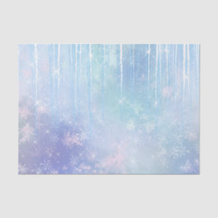 Icicles Snowflakes Crystals Blue Purple Birthday Tissue Paper