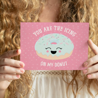 Icing To My Donut Funny Valentines Day Holiday Postcard