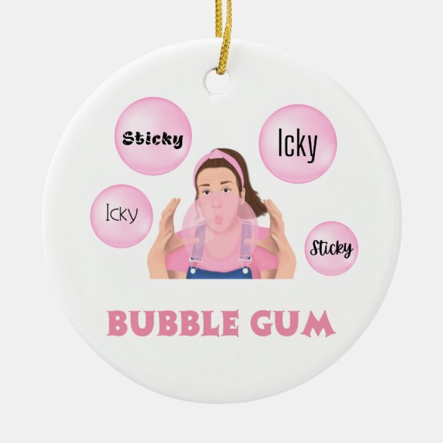 Icky Stick, Icky Stick Bubblegum Ms. RachOrnament  Ceramic Ornament (Front)