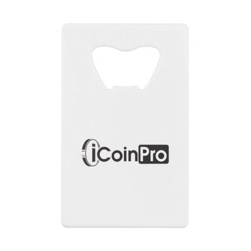 iCoinProLogo Black Credit Card Bottle Opener