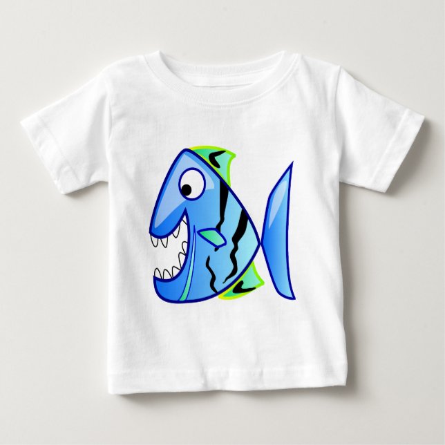 icon-27971  icon blue fish theme apps piranha CUTE Baby T-Shirt (Front)