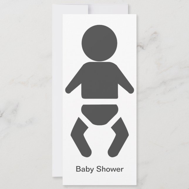 Icon Baby Gray Invitation (Front)