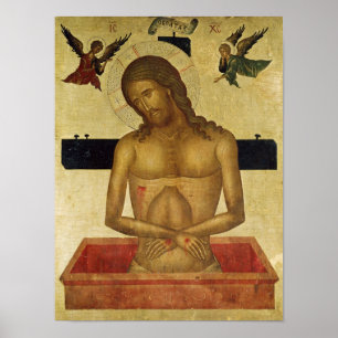 Icon depicting Christ in the tomb Poster