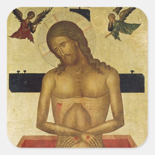 Icon depicting Christ in the tomb Square Sticker