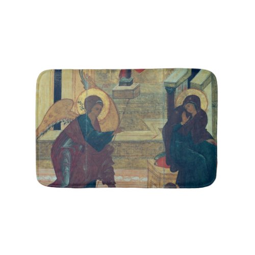 Icon depicting the Annunciation Bathroom Mat