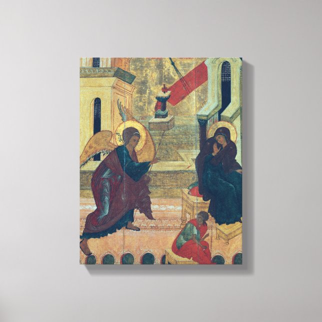 Icon depicting the Annunciation Canvas Print (Front)