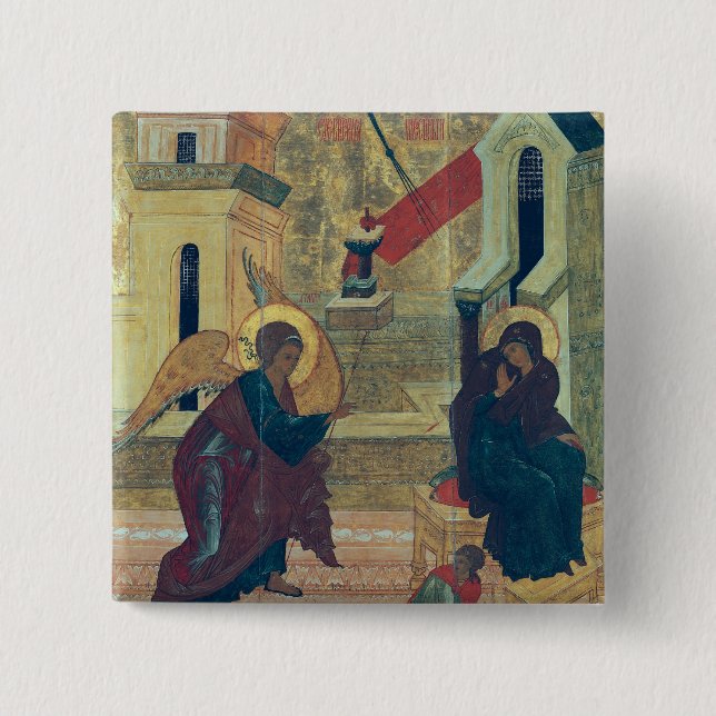 Icon depicting the Annunciation Pinback Button (Front)