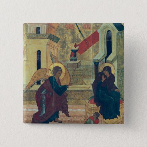 Icon depicting the Annunciation Pinback Button
