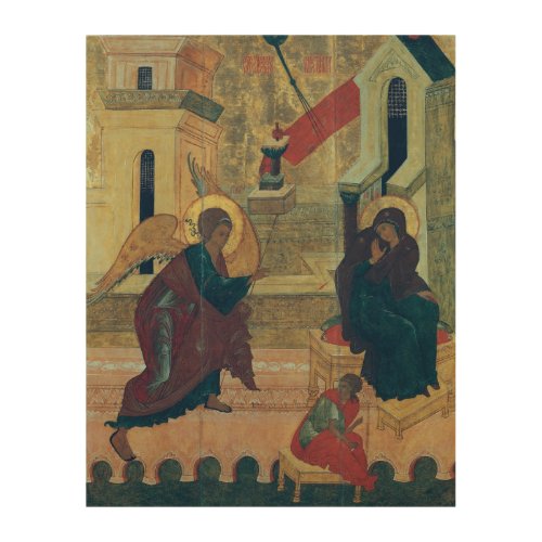 Icon depicting the Annunciation Wood Wall Decor