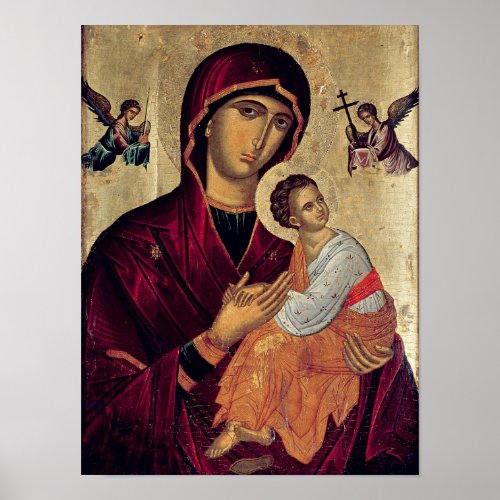 Icon depicting the Holy Mother of the Passion Poster