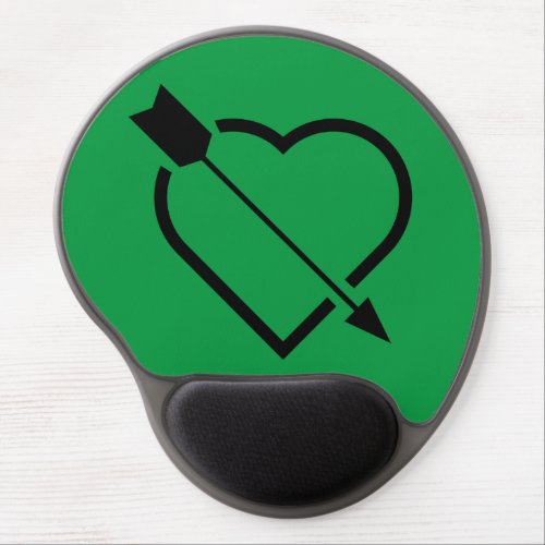 icon_heart_arrow_black_love gel mouse pad