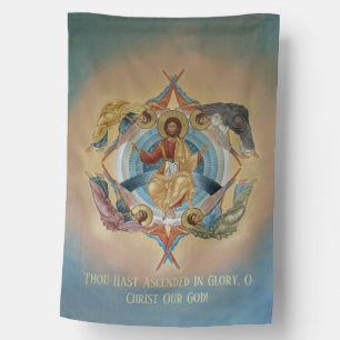 Icon of Ascending Christ Weatherproof House Flag