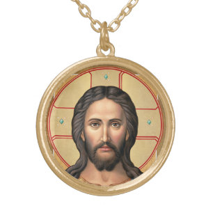 Icon of Christ Gold Plated Necklace