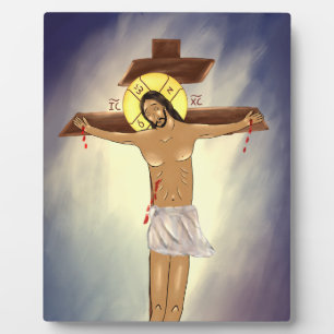 Icon of Christ on the Cross Plaque