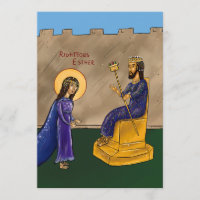 Icon of Righteous Esther Paper Icon Card