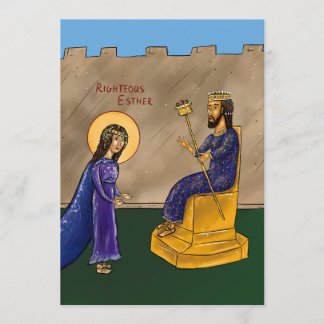 Icon of Righteous Esther Paper Icon Card