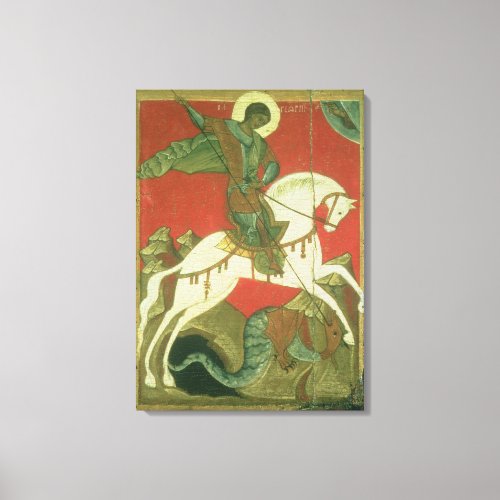 Icon of St George and the Dragon Canvas Print