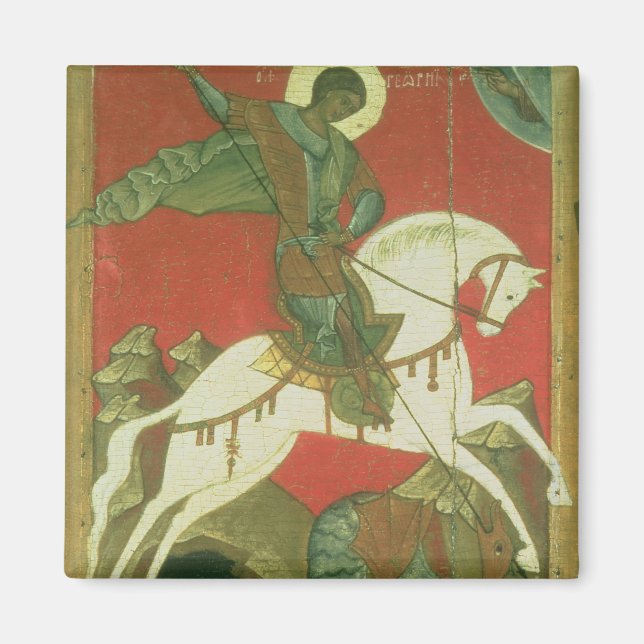 Icon of St. George and the Dragon Magnet (Front)