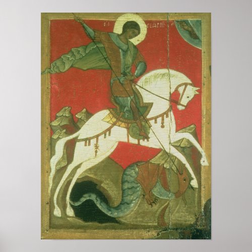 Icon of St George and the Dragon Poster